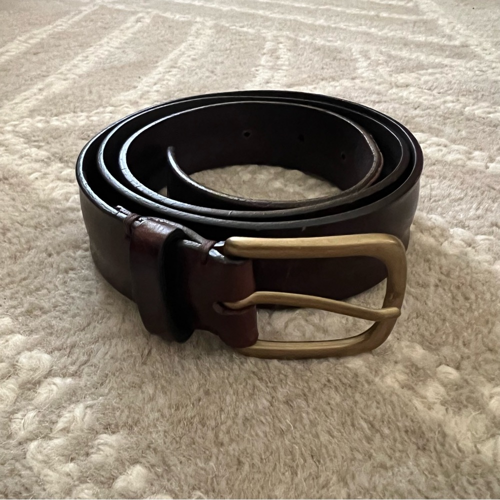 Sid Mashburn Brown Leather Belt Size 34